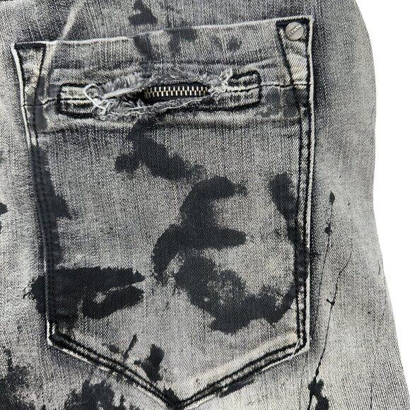 Damati Painted Moto Style Jeans (36) - Picture 9 of 11